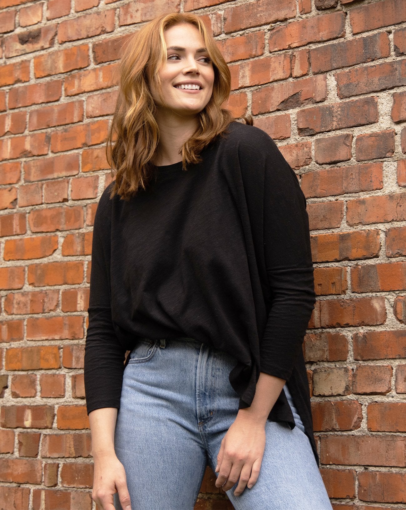 MERSEA Catalina slub tee in black 