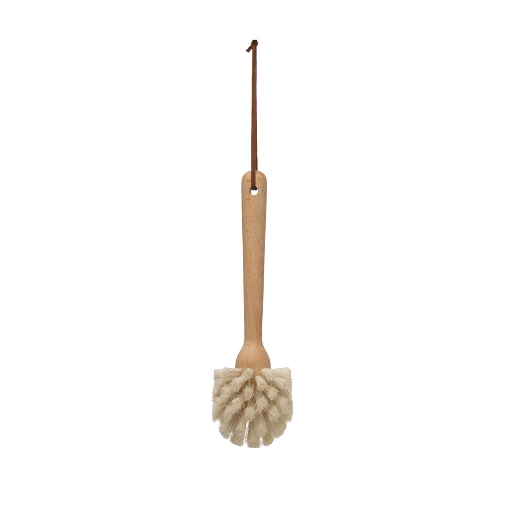 Brown bristle dish brush 