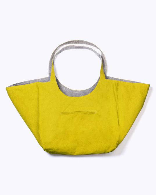 Mersea yellow reversible large tote bag