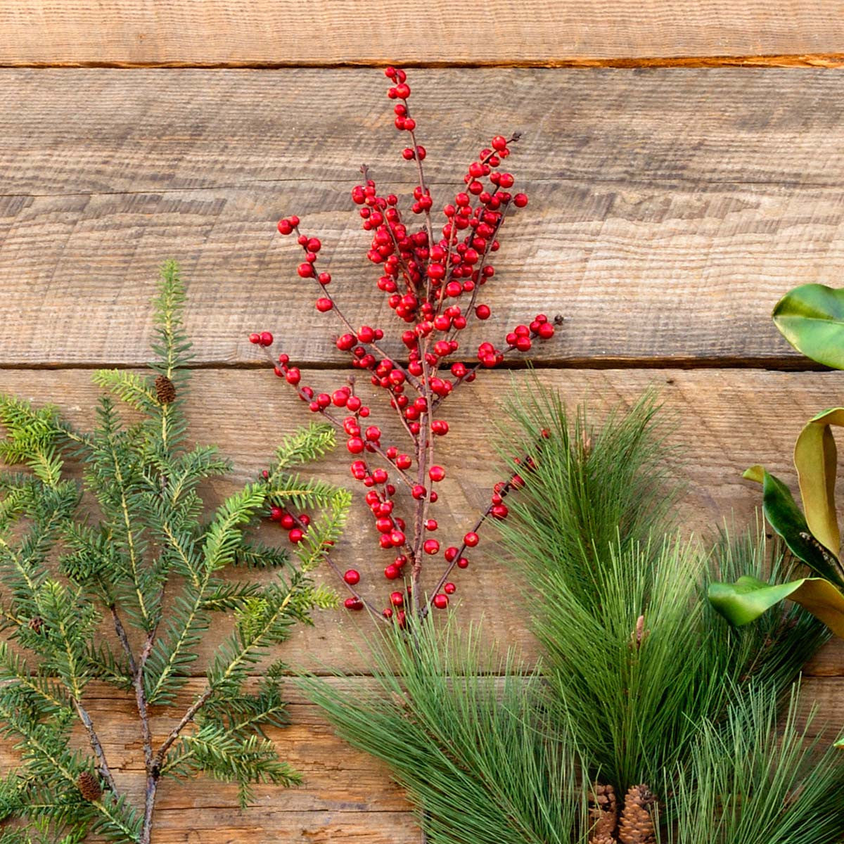 Ilex Faux Floral Stem