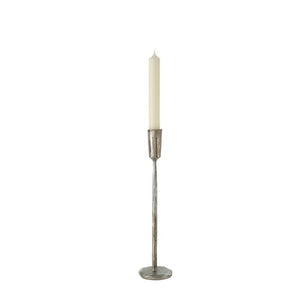 medium hammered silver candle holder