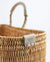 medina natural wicker tote bag with leather tag