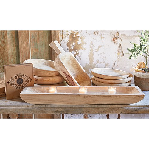 wood display tray decor