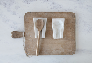 White Marble Spoon rest. 