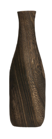 Dark Paulownia Wood Vase