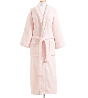 Rose fuzzy full length robe