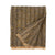 cotton blend throw  in textural shades of browns, greens, and neutrals.
