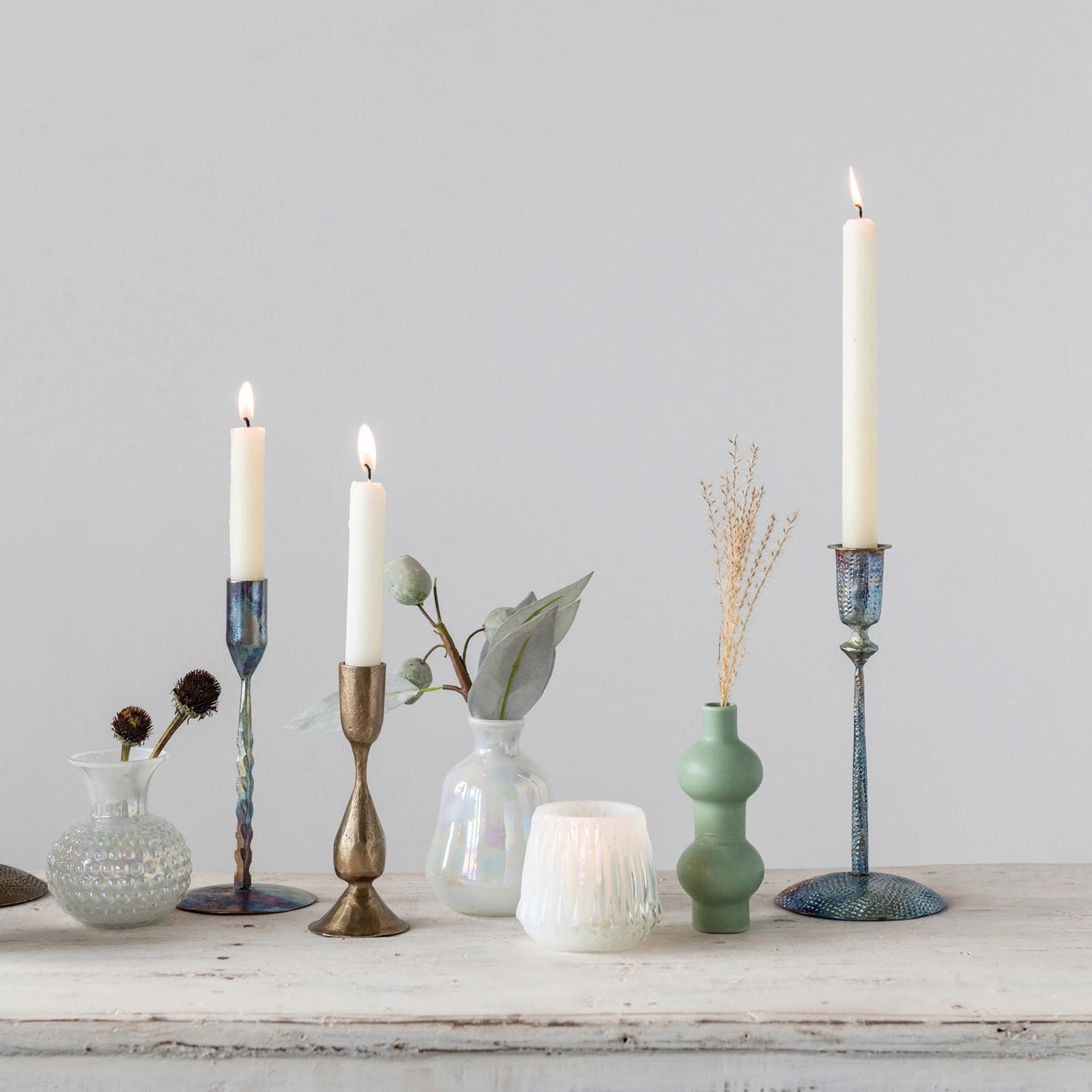 Antique Brass Candle Holder