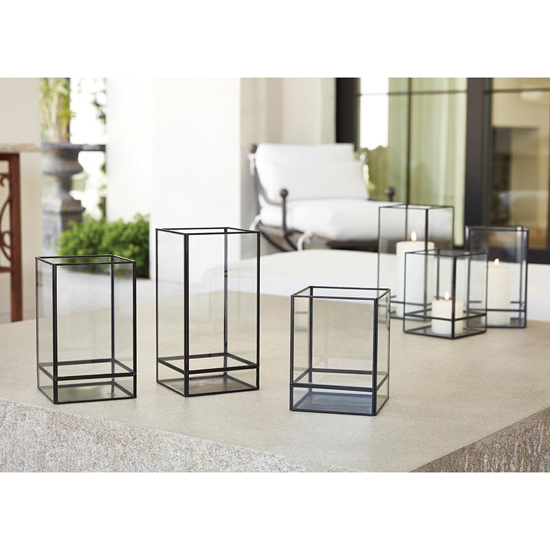 Modern Iron & Glass lanterns