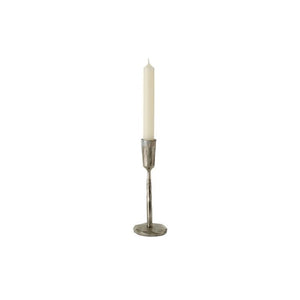 small hammered silver candle holder