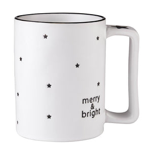 tall merry & bright christmas mug